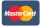 A close up of a mastercard logo on a white background.