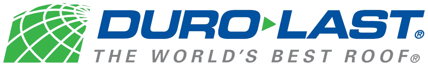 A logo for duro last the world 's best roofs